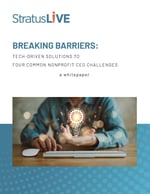 Breaking Barriers- Tech-Driven Solutions to Four Common Nonprofit CEO Challenges_ Cover Page
