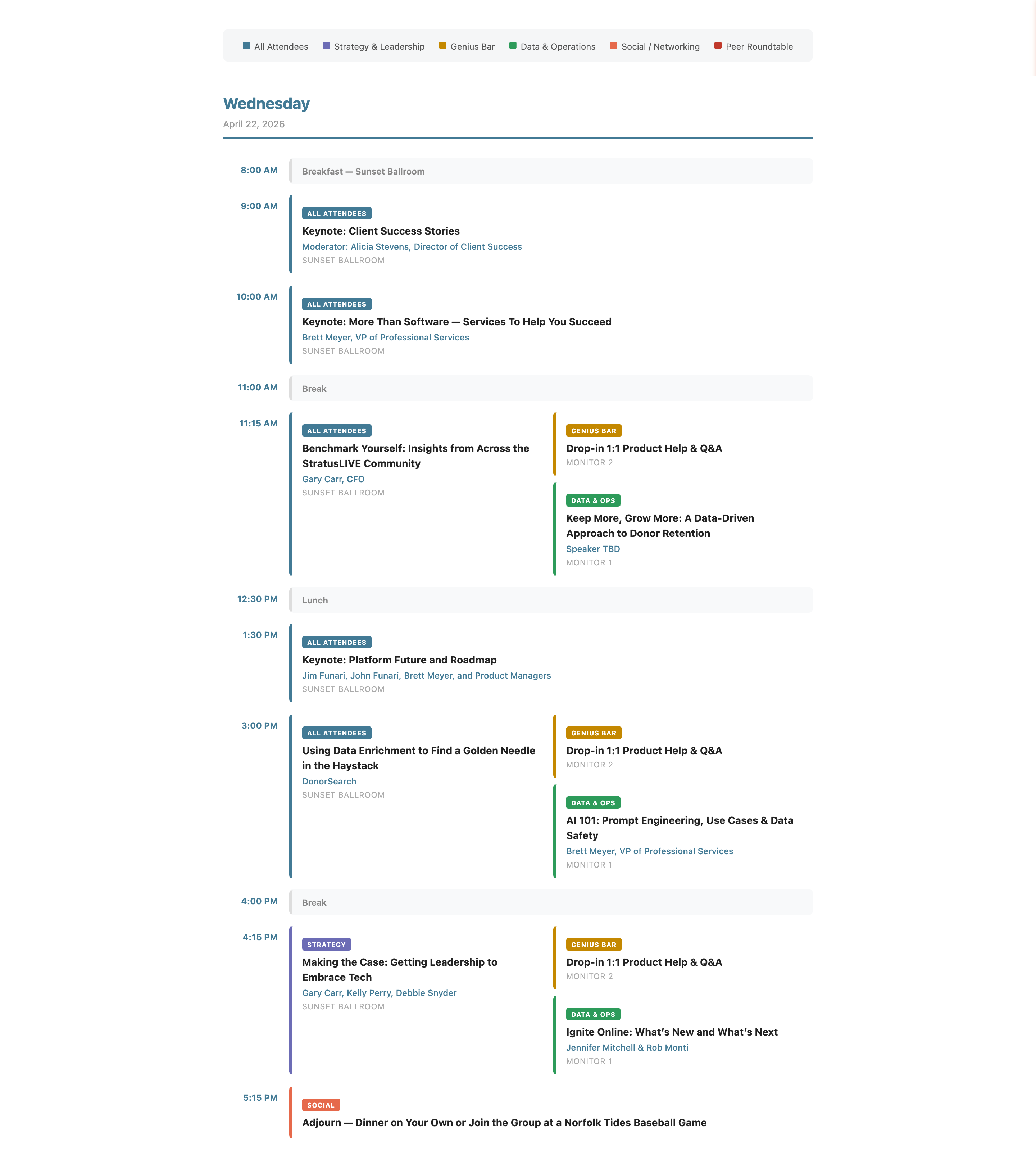 Stratus Cync StratusLIVE User Conference